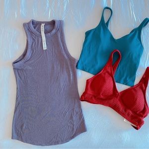 Lululemon Align Top, Hold Tight Tank Top, Gilly hicks sports bra sell 3 items